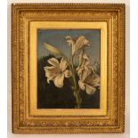 English School, 19th Century/Lilies /oil on canvas,