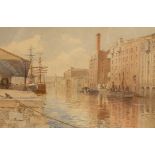 BB/Dockland Scene/watercolour, 15cm x 23.