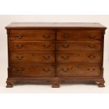 A George II mahogany mule chest, circa 1750,