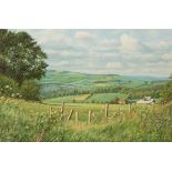 Hugo Squires (20th Century)/Above Winchcombe, Gloucestershire/signed/oil on canvas,