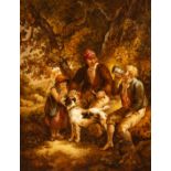 Follower of George Morland/The Shepherd's Lunch /oil on canvas,