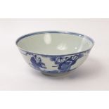 A Chinese blue and white bowl, 19th/20th Century,