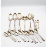 Three Victorian silver tablespoons, William Eaton, London 1841, each crested,