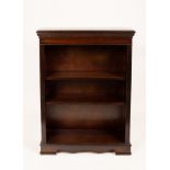 A mahogany open bookcase, 20th Century,