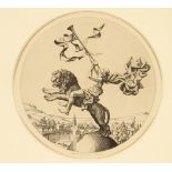 Stephen Gooden RA (1892-1955)/Allegory of Fame/signed and dated 1924/engraving,