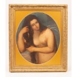 After Titian/Bathing Nude/half-length/oval/oil on canvas,