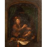 After Gerrit Dou/At The Dentist/oil on panel, 24.