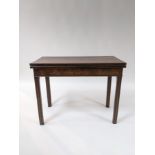 A George III mahogany card table,