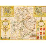 John Speede/The Counti of Warwick /hand coloured engraved map, 38.