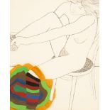 Ian Kent/Young Girl Dressing/pen ink and watercolour,