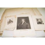 A quantity of 19th Century black and white engraved portraits CONDITION REPORT:
