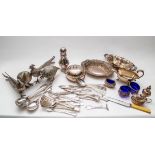 A quantity of WMF fish eaters, assorted plated flatware, plated ware,