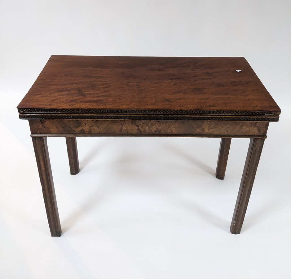 A George III mahogany card table, - Image 2 of 3