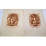 J Baldrey/The Infant Shepherd/Infant Fondness/a pair/stipple engravings,