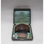 A 19th Century Cantonese tortoiseshell comb,