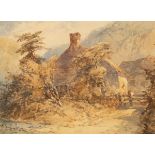 Attributed to William Callow (1812-1908)/Figure by a Rustic Cottage/watercolour, 24.
