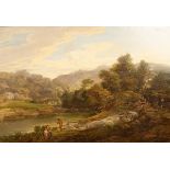 James Leakey (1775-1865)/Devon Landscape/oil on canvas, 30cm x 44.