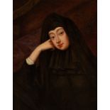 Manner of Sir Peter Lely/Portrait of Rachel, Lady Russell/half-length, wearing black/oil on panel,