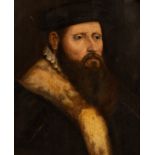 Follower of Hans Eworth/Portrait of a Bearded Man/half-length,