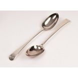 A pair of George III silver basting spoons, Richard Crossley, London 1791,