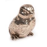 A Continental novelty silver pepper pot modelled as a chick, import marks for Berthold Muller,