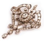 A late 19th Century diamond brooch/pendant,