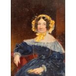 English School, circa 1840/Portrait Miniature of Juliana Strickland/three-quarter length,