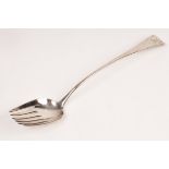 A George III silver serving fork, Richard Crossley, London 1799,