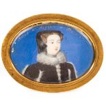 Attributed to Bernard Lens III (1682-1740)/Portrait Miniature Depicting Mary Queen of