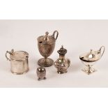 A George III silver mustard pot and cover, London 1792,