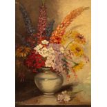 A D Bell/Vase of Summer Flowers/oil on canvas,