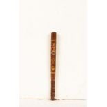 A Victorian turned wood and painted truncheon, of traditional form,