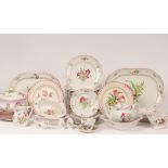 A Copeland part dinner and coffee service, Luneville pattern, comprising of two circular tureens,