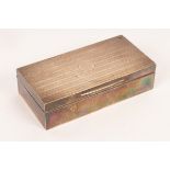A silver cigarette box, Mappin & Webb, London 1929,