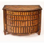 A Dutch laburnum chest of drawers, circa 1800,