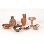 A quantity of Cypriot pottery vessels, Iron Age and Bronze age, to include a pottery chalice,