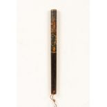 A George III turned wood and polychrome painted truncheon,