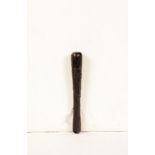 An early 20th Century turned bog oak and carved Irish parish constable truncheon or stave,