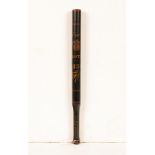A William IV painted wood truncheon,