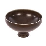 Berndt Friberg (1899-1981) for Gustavsberg, a footed stoneware bowl of coffee bean colour,