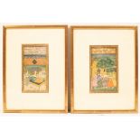 19th Century/Persian Illuminated Miniatures/a pair, 18.5cm x 10.