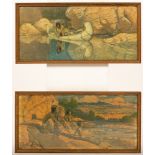 After Robert Wesley Amick/Native American Scenes/a pair/colour prints,