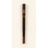 A William IV turned and painted wooden short truncheon,