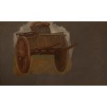 English School, 19th Century/Farm Cart/Man in Field/a pair/circa 1860/oil sketches, 23.5cm x 14.