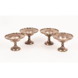 Four silver bonbon dishes, Birmingham 1932,