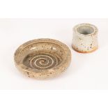Marianne Westman (1928-2017) studio pottery stoneware circular bowl with green glaze, 18.