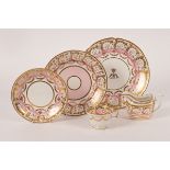 A Spode plate from the King of Oudh service, together with a plate, saucer-dish,
