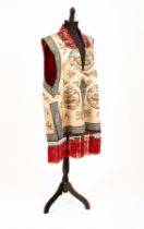 A lady's Chinese ivory silk waistcoat, circa 1880,