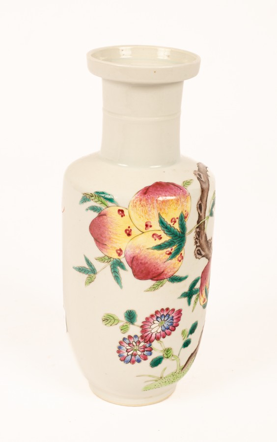 A Chinese famille rose porcelain vase, Zhi Chui Ping, 20th Century, - Image 2 of 6