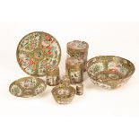 A group of Chinese Canton famille rose porcelain items, 19th Century,